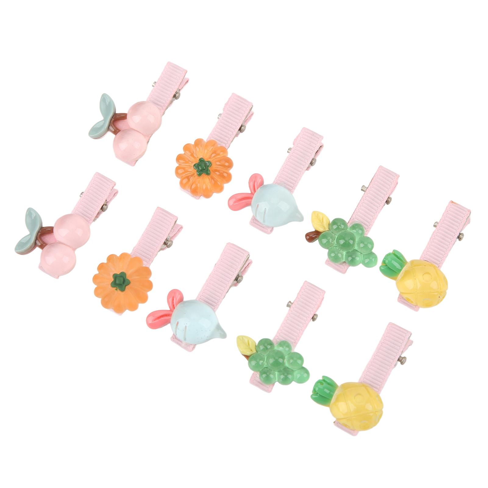 20pcs Pet Fruit Hair Clips Resin Pet Fruit Hairpin Pet Hair Grooming Accessories for Birthday Parties Weddings