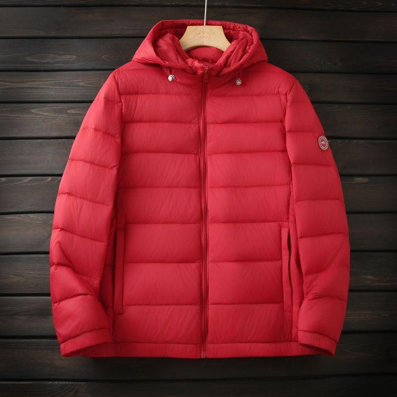 Lightweight and Warm! Men's Autumn and Winter Hooded Short down Jacket from Foreign Trade Clothing Factory Surplus