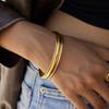 Design line ring non-fading bracelet 18k gold jewelry