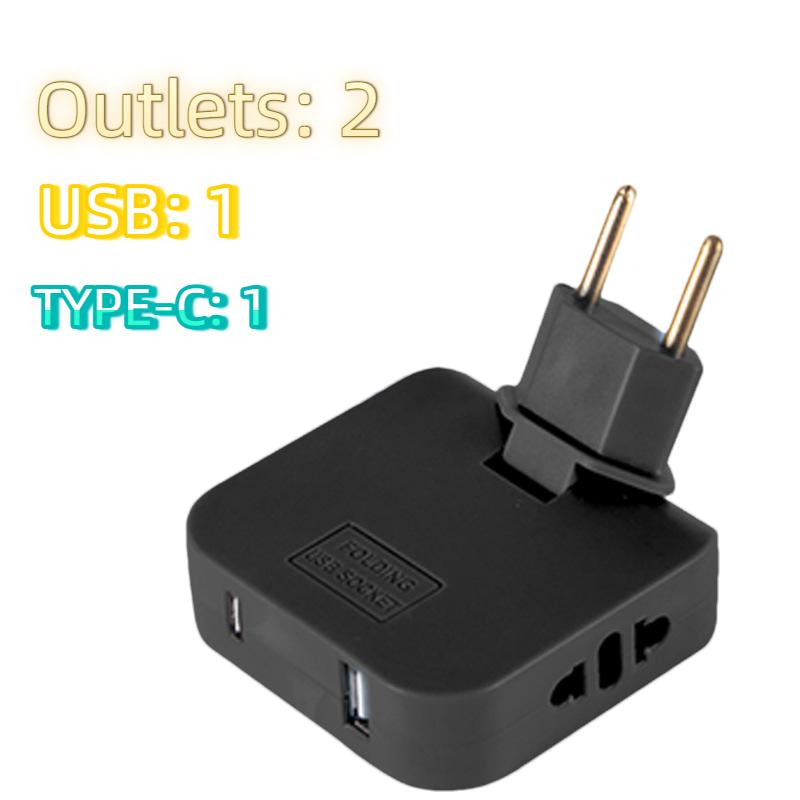 Europäischer Standard Drehbarer Steckdosenadapter – 180° Schwenkbar, Mehrfachsteckdose, Leicht, Kabellos & Tragbar