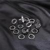 Vintage Personality Women'S Suit Feather Flower Waves 13-Piece Set Ring