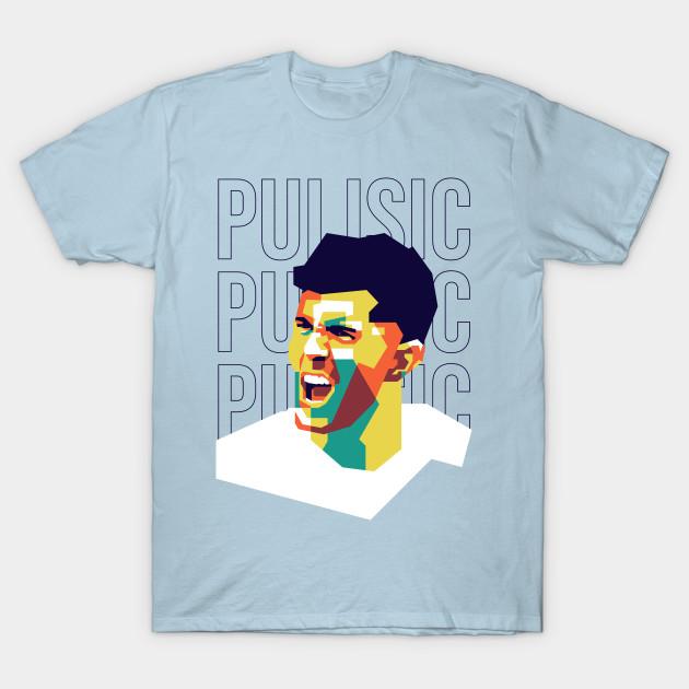 

Men Black Print T-shirt Pulisic On Wpap Style No-Cut Transfer Paper Print Cotton Tshirt - Men s Summer Cotton Graphic Tee S