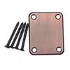 Metal Neck Plate Electric Guitar Bass Parts Replacements Kits 4 Holes Neck Plate