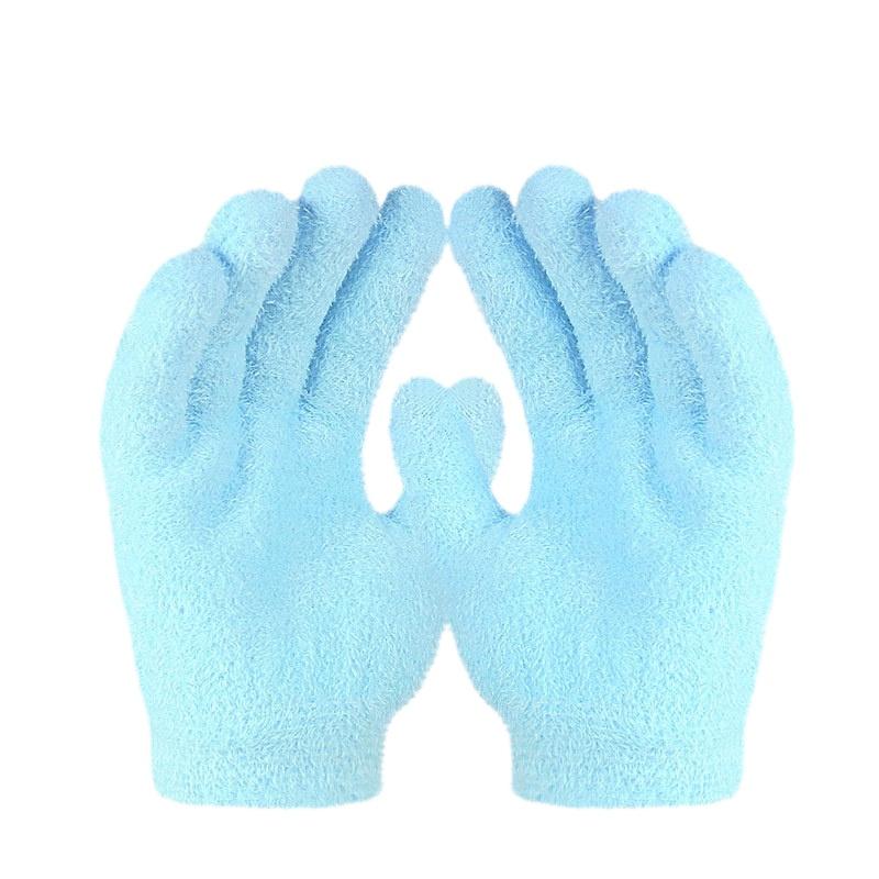Four-color Feather Yarn Knitted Plant Gel Gloves Men's and Women's Gel Gloves