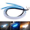 2PCS Start-Scan LED Car DRL Daytime Running Lights Auto Flowing Turn Signal Guide Thin Strip Lamp Styling Accessories Headlight