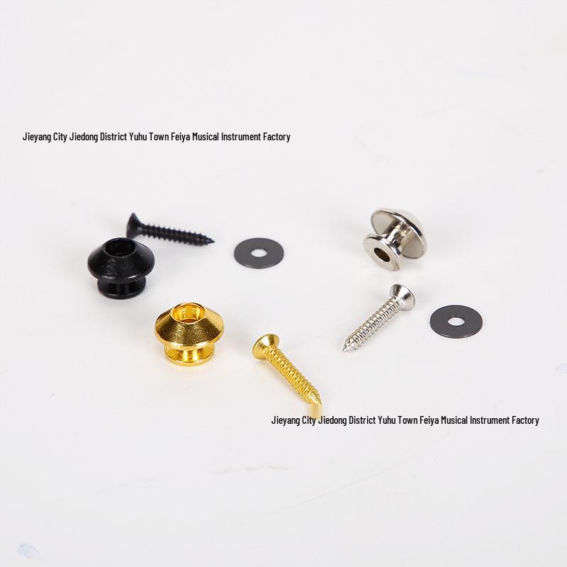 Set di bottoni per tracolla per chitarra in bachelite (2 pezzi) per modelli Yamaha - Cromo, Nero, Oro