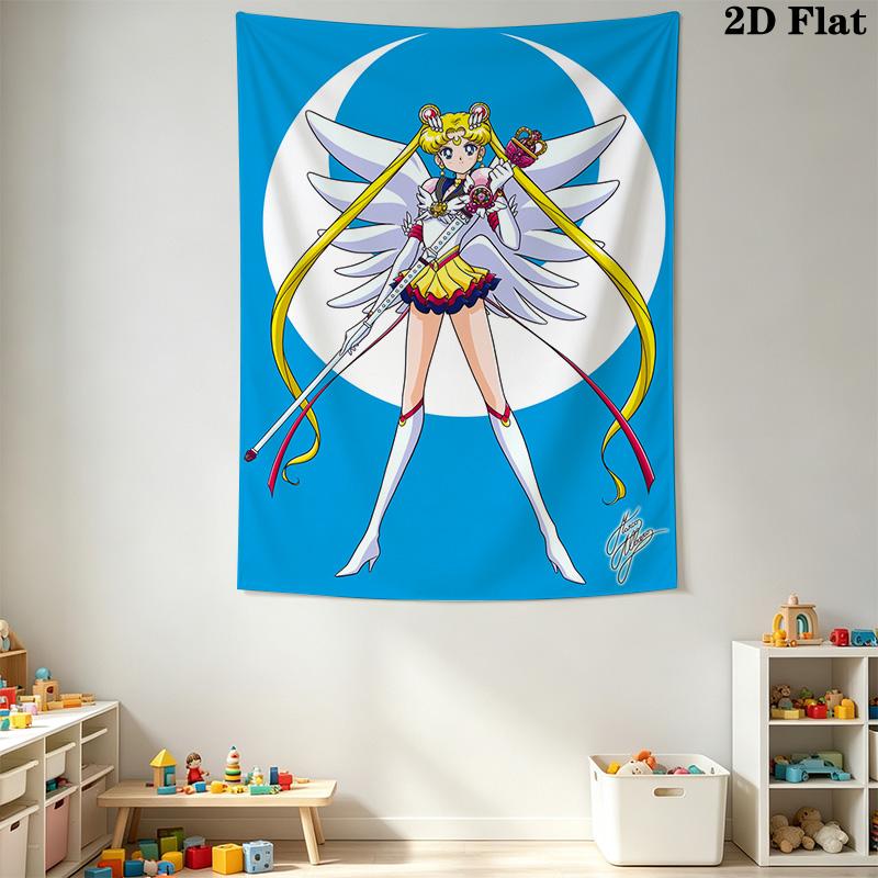 Sailor Moon Guardians Harmony Tapestry Wallmounted Fashion Print Background Cloth Atmospheric Background Cloth Christmas Gift