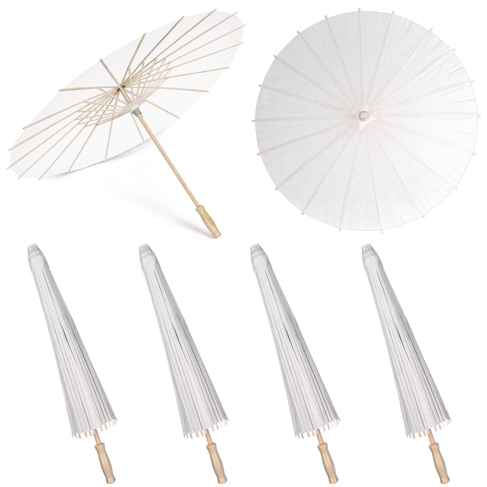 

4 шт. Бумажный зонтик 60 см Китайский Японский Бумажный Зонт Белый Для Раскрашивания Сделай Сам Декоративный Зонт Для Свадьбы Украшения Свадебной Вечеринки