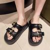 Sports Style Slippers Women's Summer Outer Wear Casual Year New Versatile Internet Celebrity Fashion Belt Buckle Soft Bottom One-word