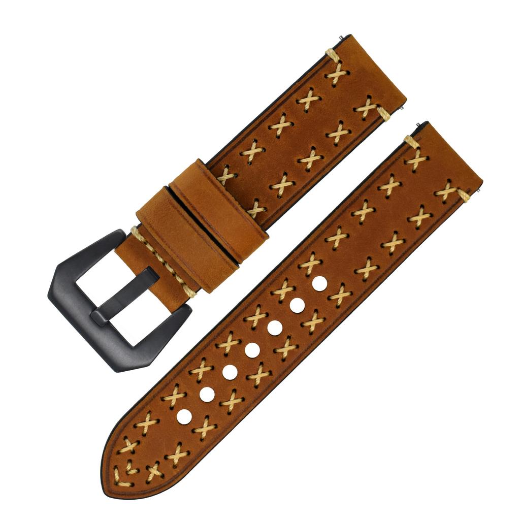 Pin Buckle Retro Genuine Leather Watch Strap Men's Replacement Watch Band Compatible for Huawei Watch Accessories Wristband Bracelet