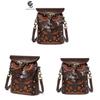 Steampunk Cat Owl Mini Pu Shoulder Bag With Floral Embellishments And Magnet Closure For Casual Days