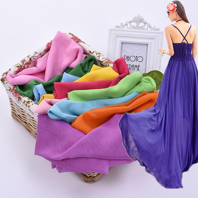 Solid Color Georgette Chiffon Dance Dress Lining Fabric