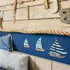 Conjunto de 3 Peças/Conjunto Decoração de Parede Barco à Vela de Madeira Rústico de Fazenda Arte de Parede Barco à Vela Sinal Decorativo de Parede para Casa Quarto Sala de Estar Banheiro