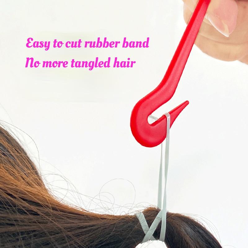 6pcs Color   Hair Bands Rubber Cutter Not Hurt Hair Rubber Band Remover Tool Salon Headwear Cut Knife Styling Accessories