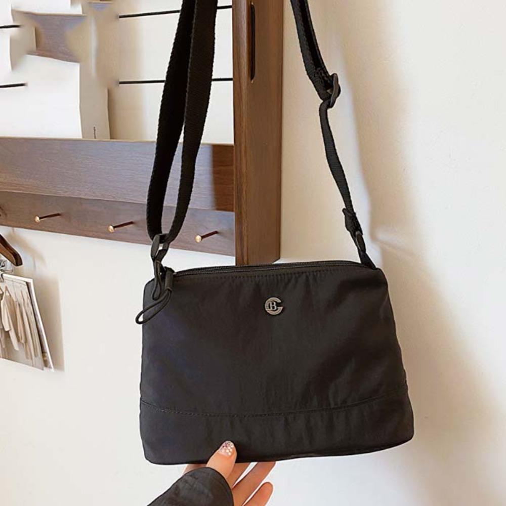 Soft Large Capacity Shoulder Bag Japanese Style Casual Sport Pouch Nylon Square Bag  Travel