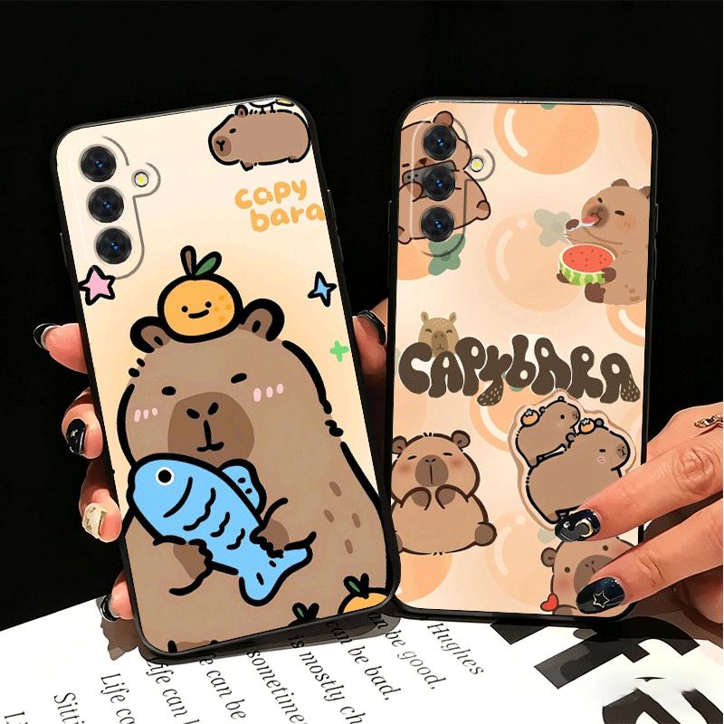 Lustige Capybara Cartoon Niedliche Weiche Handyhülle für Samsung A17 A37 A57 A16 A26 A36 A56 A15 A25 A35 A55 A14 A24 A34 A54 A13 A23 A33
