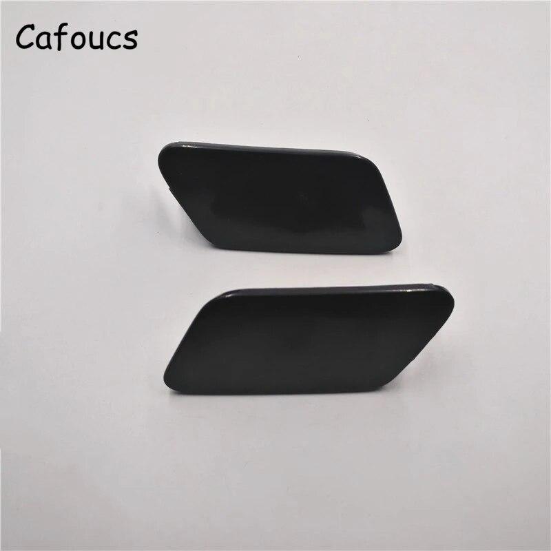 Cafoucs Car Headlamp Water Spray Jet Cover For Citroen C5 2009-2012 Headlight Washer Nozzle Caps