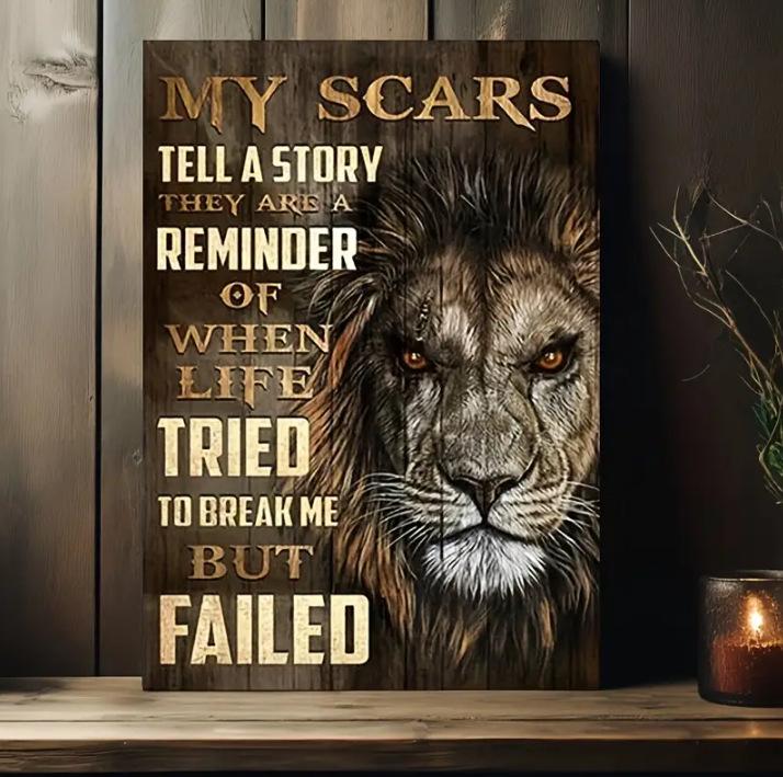 Retro Lion of Judah Canvas Poster - Motivational Wall Art for Home & Office