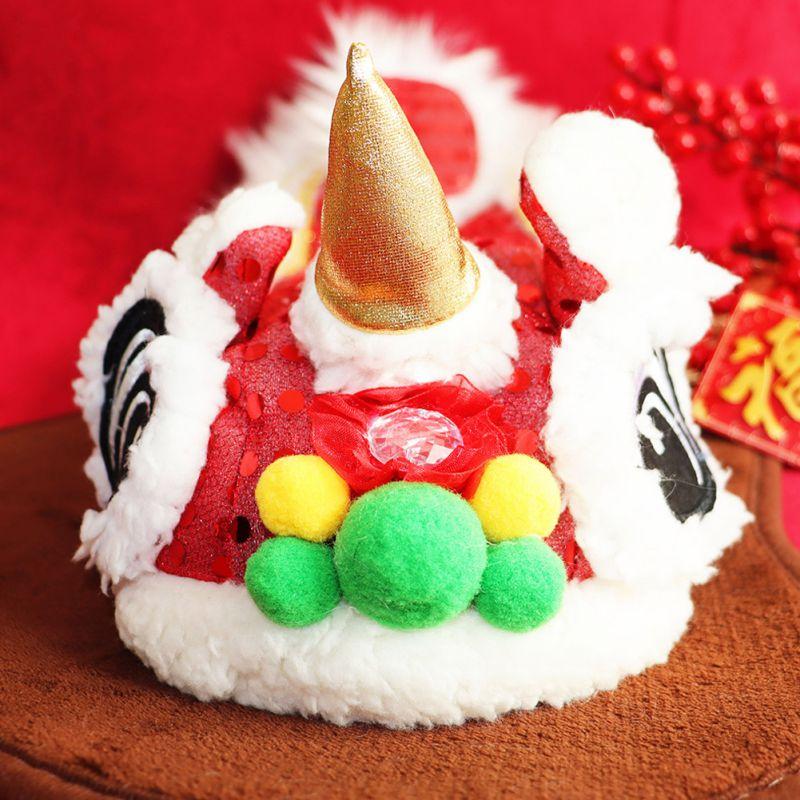 Pet Dog Clothes New Year Chinese Lion Dance Costume Coat For Teddy Costume Small Dog Spring Festival Tang Suit Clothing