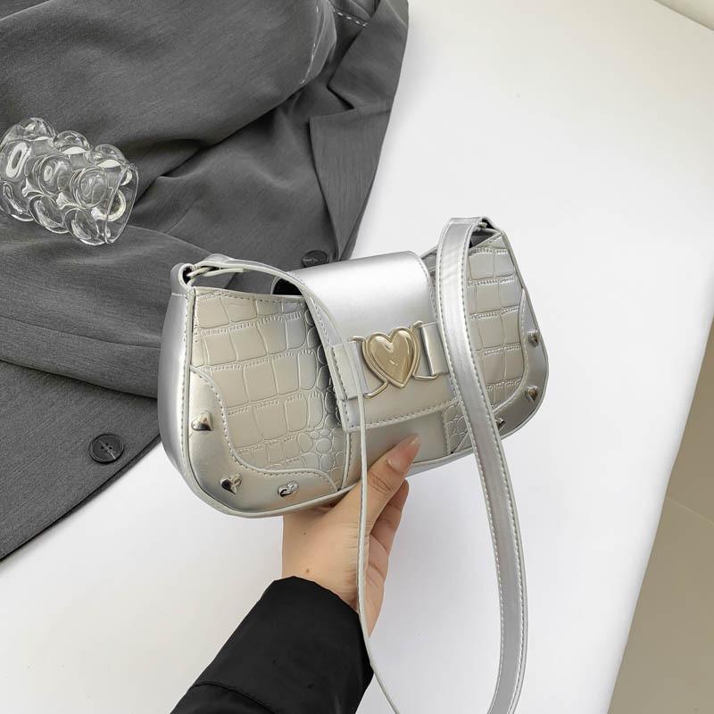 Chic Street Style Pu Material Women's Shoulder Bag 2024 Summer New Design With Magnetic Closure