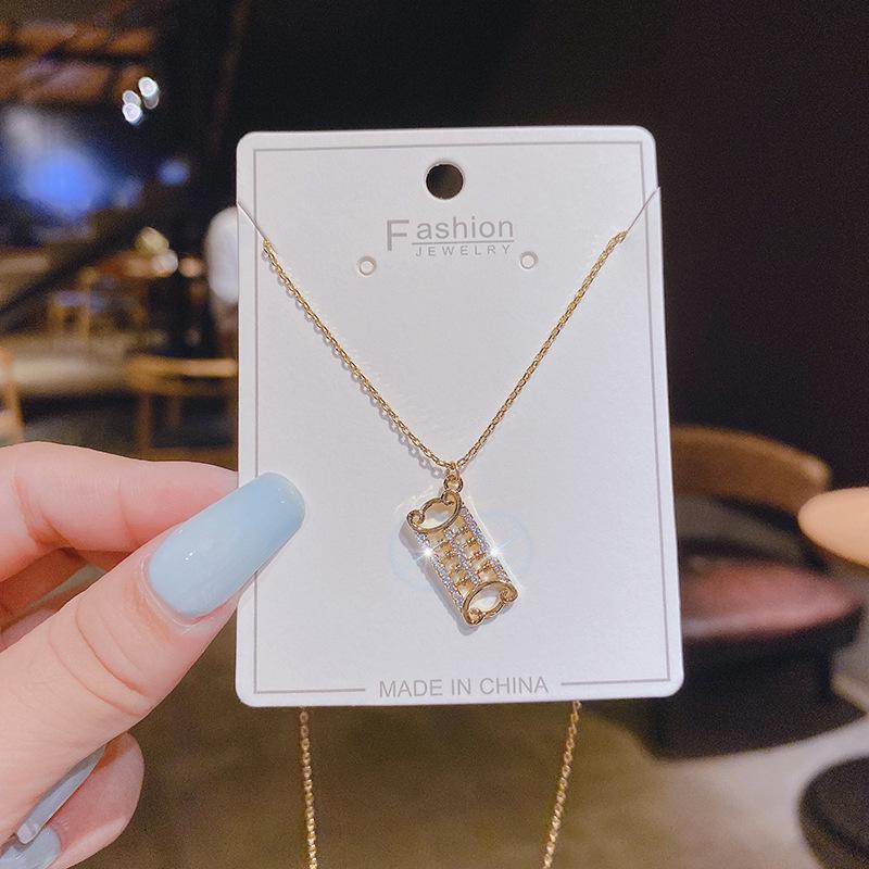 Real Gold Color Retention Ruyi Abacus Necklace: 2024 Chinese Style Clavicle Chain for Wealth and Luck