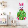 3.1ft Easter DIY Felts Bunny for Kids  Wall Hanging Decor with 47 Ornaments Gift