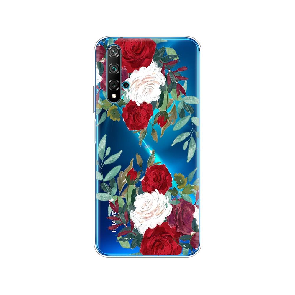 Dla Huawei Nova 5T Case miękka TPU tylna silikonowa obudowa telefonu dla Nova5T 5 T YAL-L21 6.26 ''fundas coque zderzak