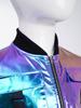 Chaleco de Jazz para Escenario para Niñas: Chaqueta Metálica con Aberturas Laterales, Bolsillos con Cremallera y Hebilla, Top de Rendimiento sin Mangas