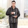 YUZHAOLIN Men's Thickened Coral Fleece Thermal Pajama Set