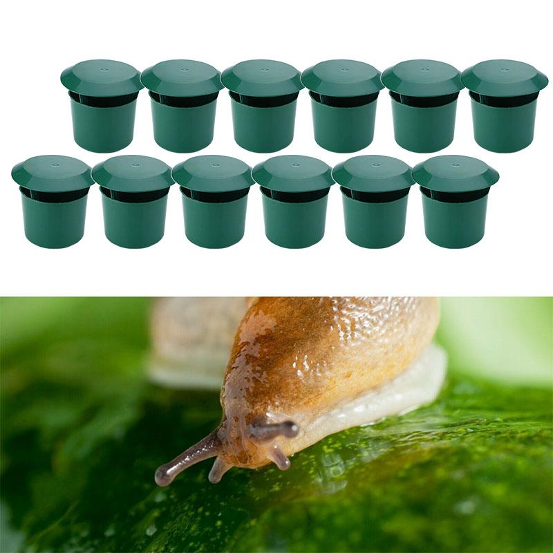 12Pcs Plastic Snail Trap Garden Slug Trap Reusable Pest Control Snail Catcher for Vegetable Garden Yard