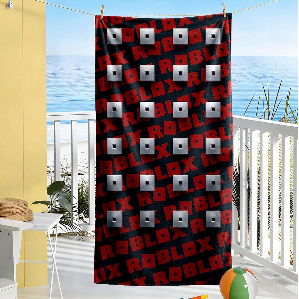 Roblox Beach Towel Super Soft & Absorbent Comfortable Lightweight Suitable for Swimming, Gym, Camping, Yoga Vacation