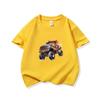 Kids Cotton T Shirt Vintage Watercolor Offroad Truck Print Crew Neck Short Sleeve Tee Casual Breathable Boys Girls Summer Tops
