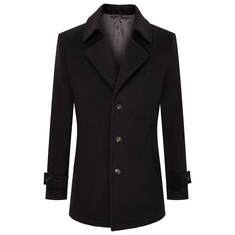 

Мужское двустороннее пальто кэжуал из чистой шерсти 3XL-54