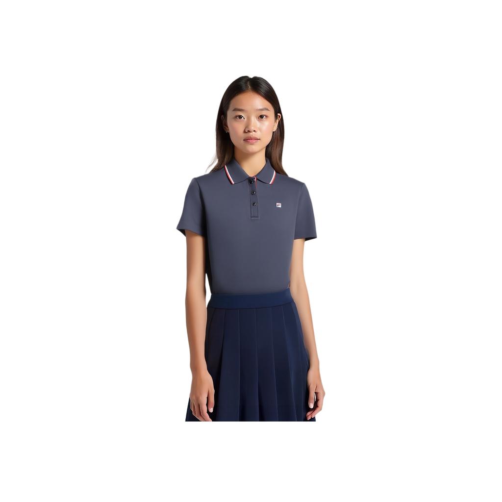 New FILA Polo Shirt Women's Legend Blue F11W341104ANV