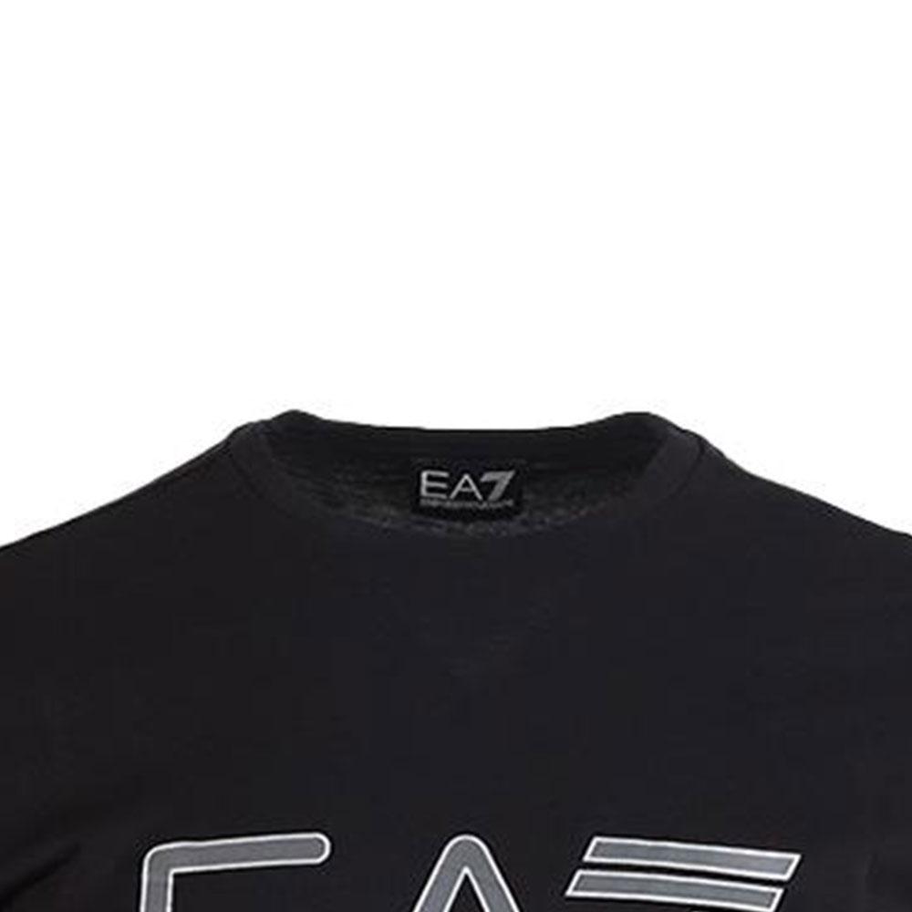 Emporio Armani FW22 EA7 Series Logo Print Crew Neck Long Sleeve T-Shirt Men Tops Black 6ZPT24-PJM9Z-1200