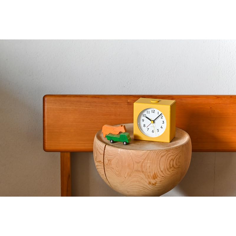 Lemnos Alarm Clock, Analog, Farbe, Natural Wood Grain, Yellow, PA25-01 YE