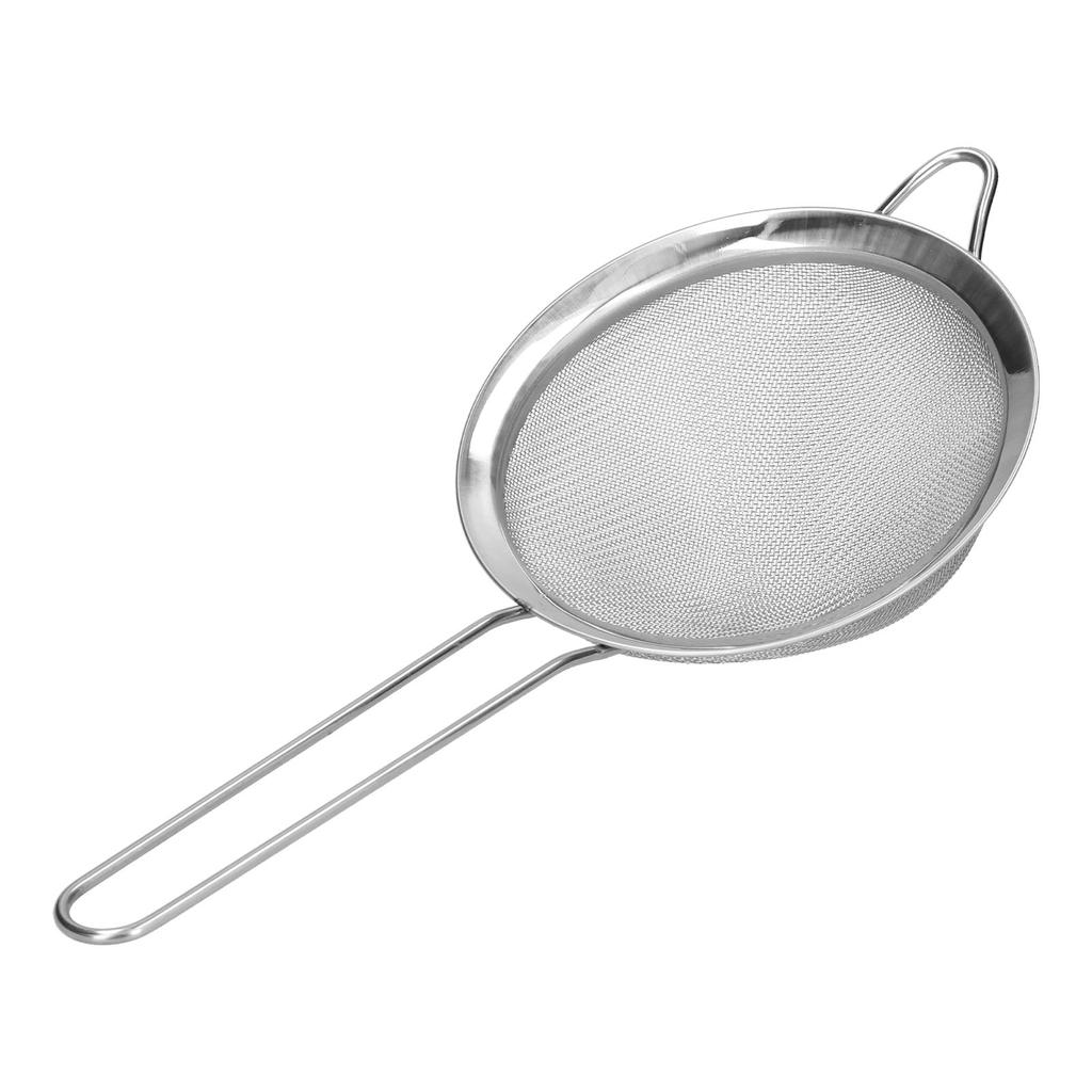 Edelstahl Sieb Verdicktes Breites Ölsieb mit Griff Küchenwerkzeug für Zuhause 14cm Breite Seite