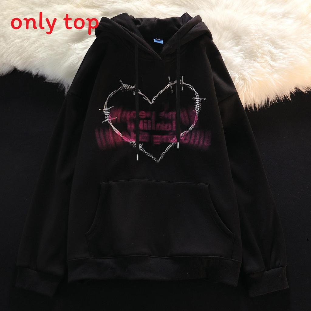 Streetwear Hoodie For Women With Letter Print Polyester Long Sleeve Casual Sweater
