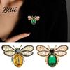 Anti-oxidation Jewelry Pin Women Brooch Sparkling Rhinestones Bee Shape Lapel