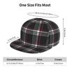 GTI Tartan Plaid Print Sandwich Baseball Caps Snapback Hats Daily Bucket Cap Unisex Hip Hop Cap Flat Bill Brim Adjustable Hat