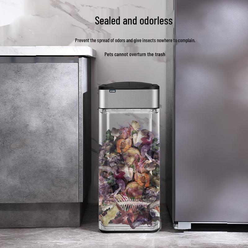 Automatic Large Smart Sensor Trash Can with Lid for Kitchen, Bathroom, Office, and Living Room