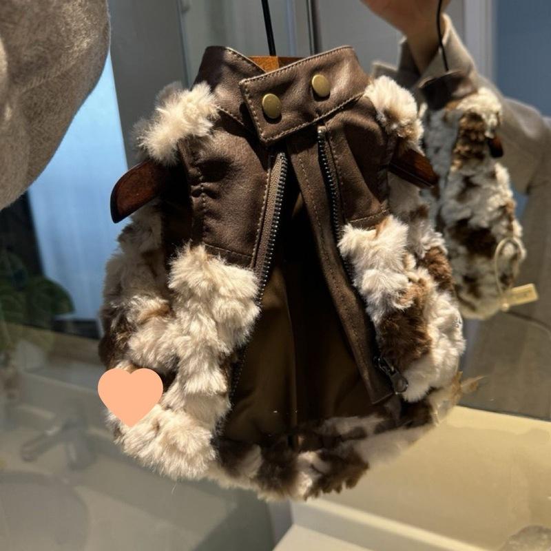 Autumn Winter Faux Fur Vest Warm Schnauzer Marzis Small Medium Cat Dog Clothes 2026 Trendy Pet Fashion