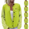 Women's Christmas  Print Knitted Sweater Cardigan