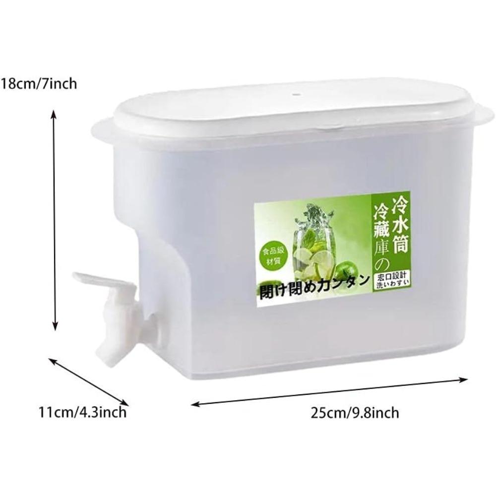Large 3.5L Beverage Dispenser with Tap BPA Free Plastic Drink Container for Fridge Storage  Tea Lemonade Juice HomeBar PartyTool