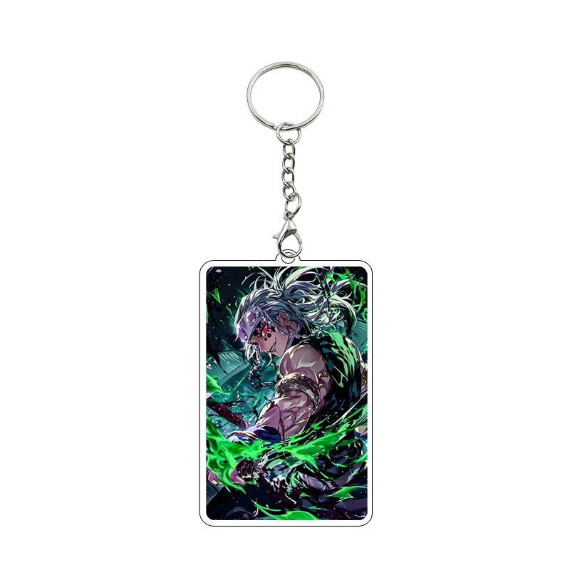 

Anime Cartoon Kamado Tanjiro Kamado Nezuko Agatsuma Zenitsu Figure Characters Double-sided Printing Acrylic Keychain Pendant Toy about 8cm