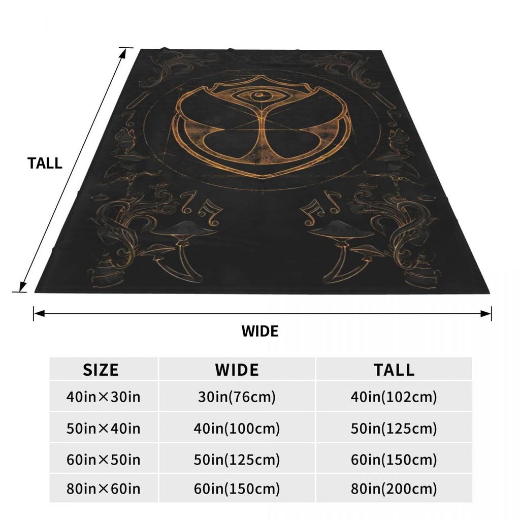 Tomorrowlands Music Festival Symbol Blanket Electric Dance DJ Fuzzy Funny Warm Throw Blankets for Coverlet Spring Autumn Outdoor