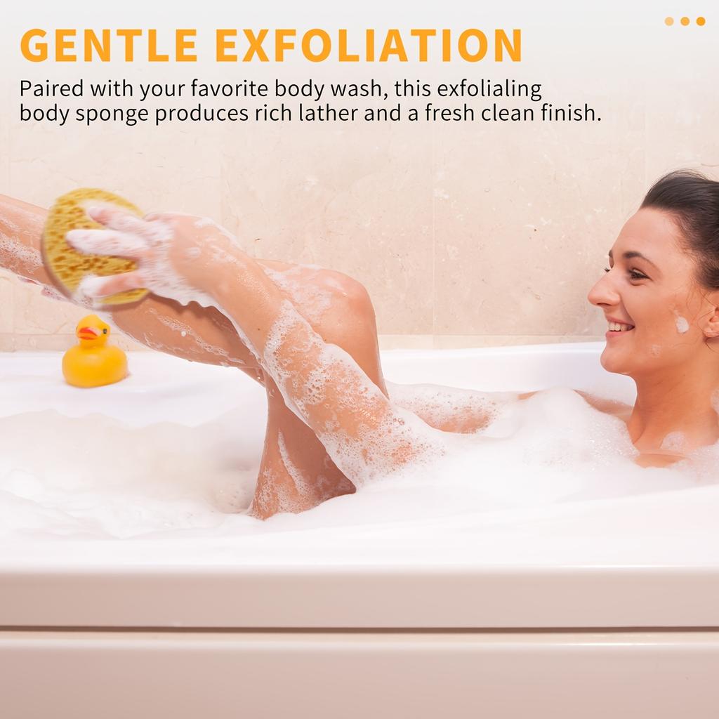 MMRH Natürlicher Meeresalgen Peeling-Schwamm, Schaumpeeling für Tiefenreinigung & Entfernung abgestorbener Haut, Wabenstruktur, Hochwertiges Badezubehör