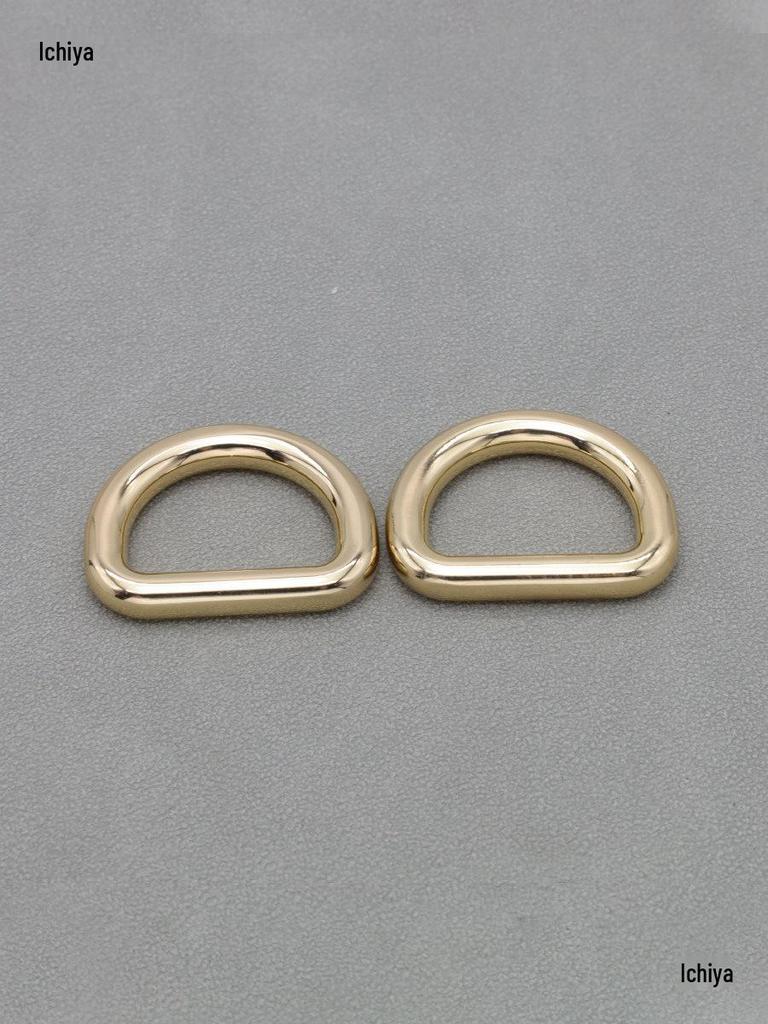 Gold Light D-Ring Buckle for Bags and Backpacks - DIY Leather Hardware Accessories