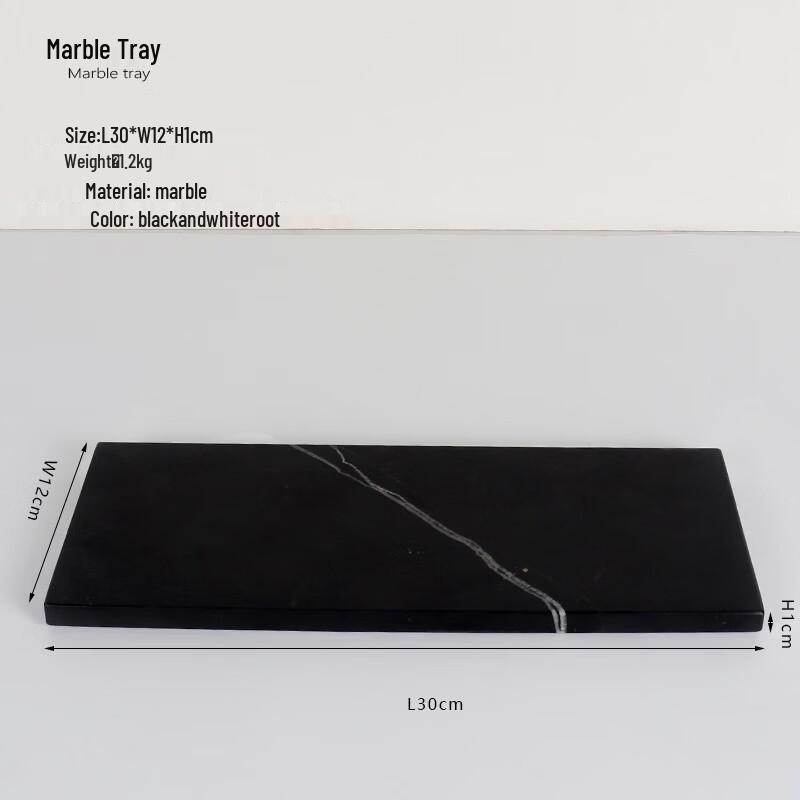 Abay Faux Marble Rectangular Decorative Tray