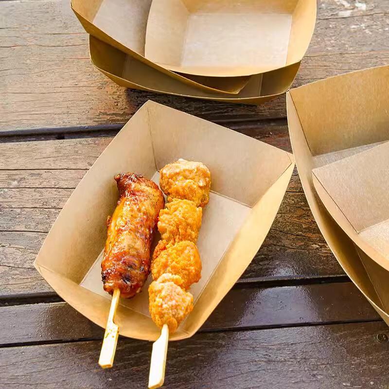 Sheng Bi Lai Einweg-Kraftpapier-Lebensmittelbehälter in Bootsform